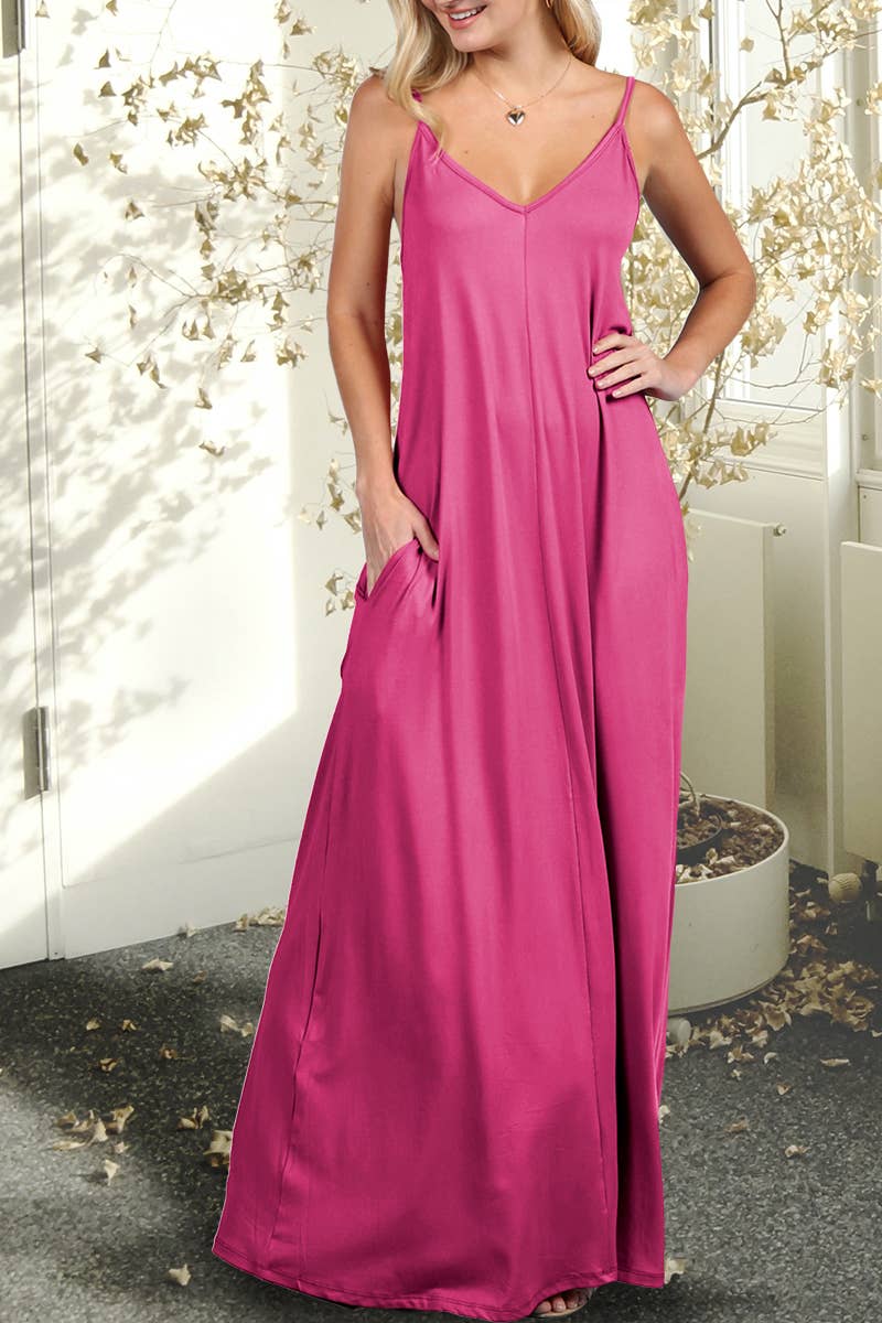 Spaghetti Strap Knit Maxi Dress